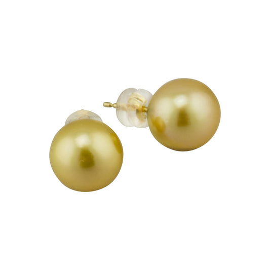 Yellow South Sea Pearl Stud Earring